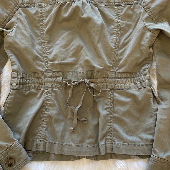 ANN Taylor Loft Khaki Cargo Jacket Size 00P - Picture 5 of 6
